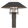 Henry 15.8"H Natural Iron Accented Smoke Outdoor Post Light w/ Clear S