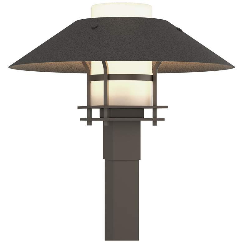 Image 1 Henry 15.8"H Natural Iron Accented Smoke Outdoor Post Light w/ Opal Sh