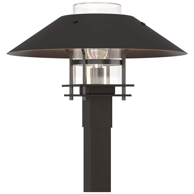 Image 1 Henry 15.8"H Oil Rubbed Bronze Outdoor Post Light w/ Clear Shade