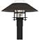 Henry 15.8"H Oiled Bronze Accented Black Outdoor Post Light w/ Clear S