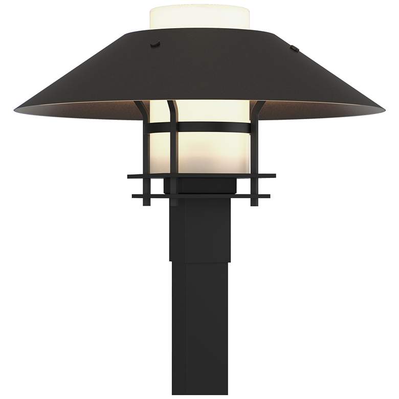 Image 1 Henry 15.8"H Oiled Bronze Accented Black Outdoor Post Light w/ Opal Sh
