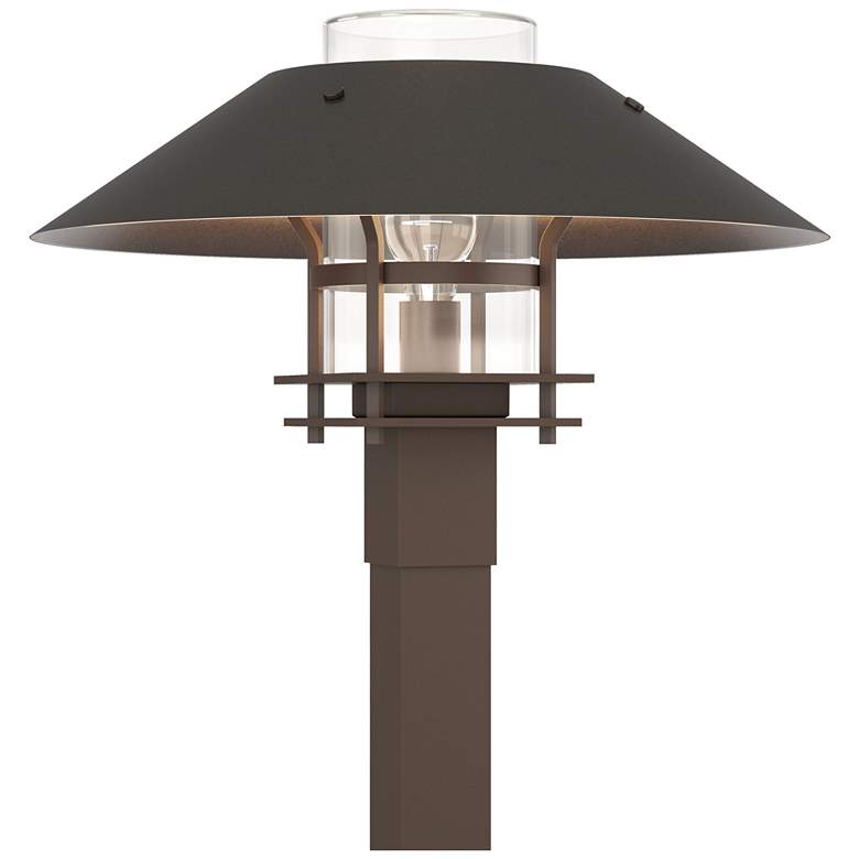Image 1 Henry 15.8 inchH Oiled Bronze Accented Bronze Outdoor Post Light w/ Clear 