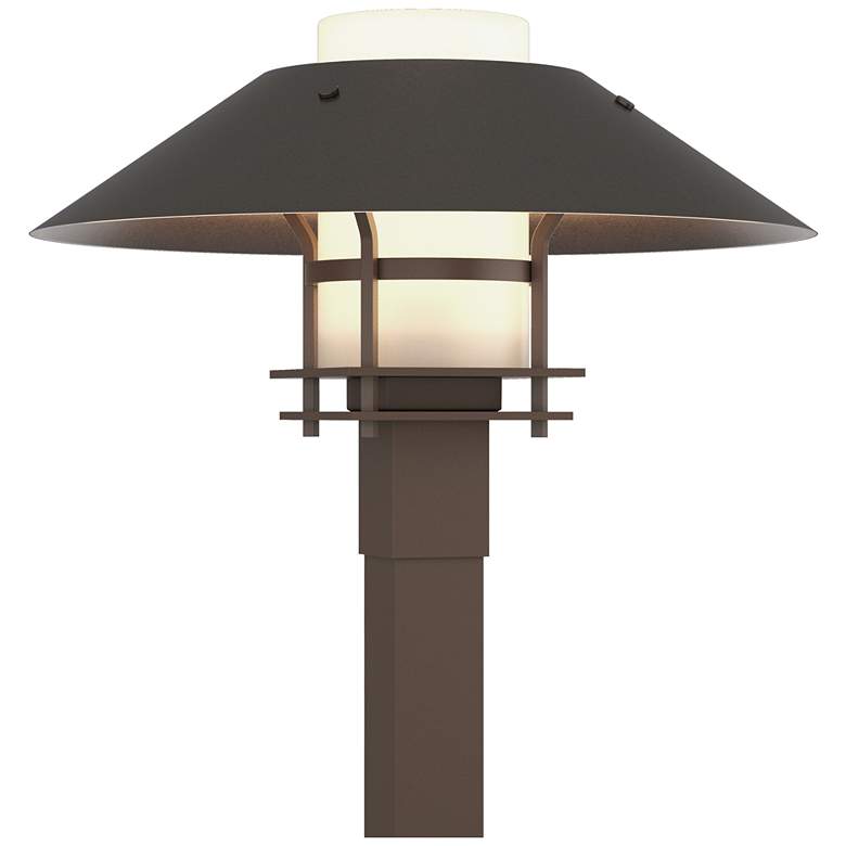 Image 1 Henry 15.8 inchH Oiled Bronze Accented Bronze Outdoor Post Light w/ Opal S