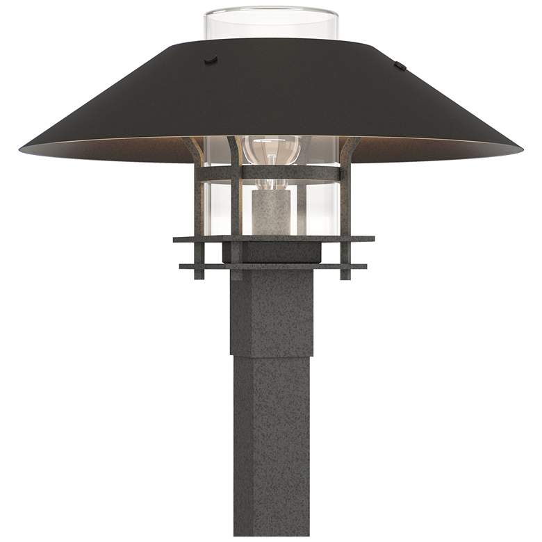 Image 1 Henry 15.8"H Oiled Bronze Accented Iron Outdoor Post Light w/ Clear Sh
