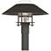 Henry 15.8"H Oiled Bronze Accented Iron Outdoor Post Light w/ Clear Sh