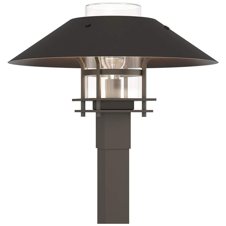 Image 1 Henry 15.8"H Oiled Bronze Accented Smoke Outdoor Post Light w/ Clear S