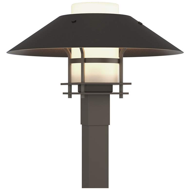 Image 1 Henry 15.8"H Oiled Bronze Accented Smoke Outdoor Post Light w/ Opal Sh