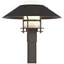 Henry 15.8"H Oiled Bronze Accented Smoke Outdoor Post Light w/ Opal Sh