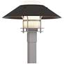 Henry 15.8"H Oiled Bronze Accented Steel Outdoor Post Light w/ Opal Sh