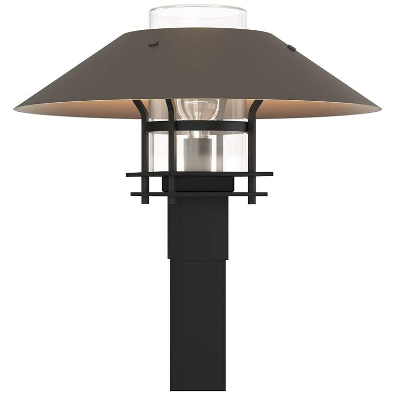 Image 1 Henry 15.8"H Smoke Accented Black Outdoor Post Light w/ Clear Shade