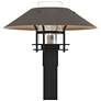 Henry 15.8"H Smoke Accented Black Outdoor Post Light w/ Clear Shade