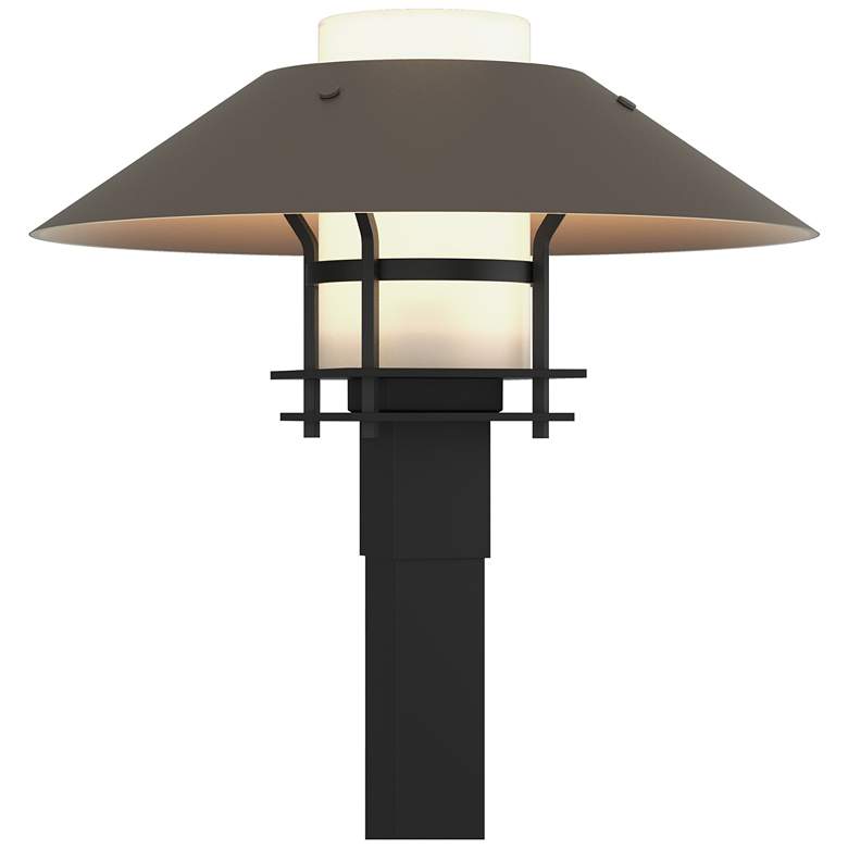 Image 1 Henry 15.8"H Smoke Accented Black Outdoor Post Light w/ Opal Shade