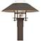 Henry 15.8"H Smoke Accented Bronze Outdoor Post Light w/ Clear Shade