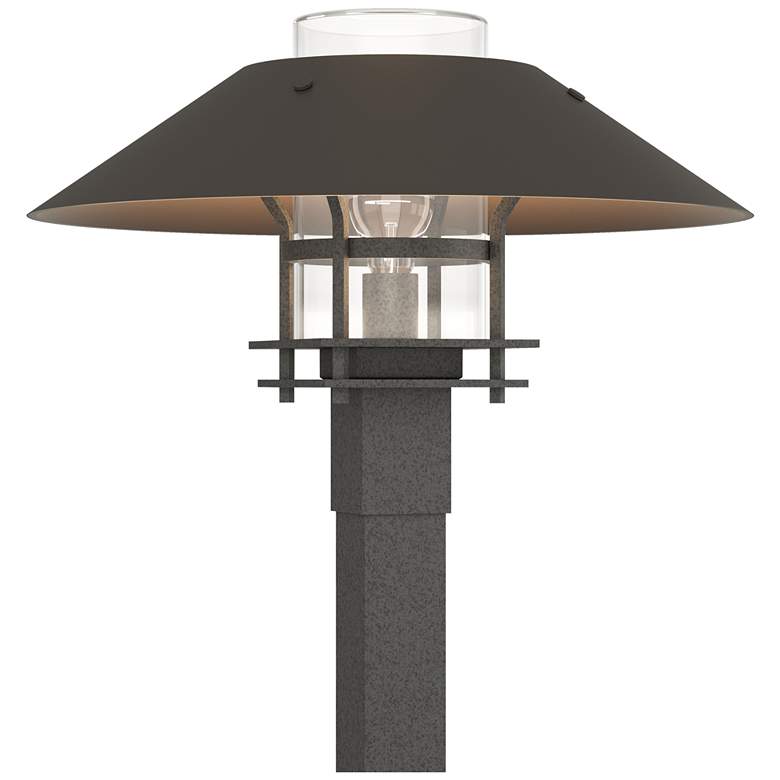 Image 1 Henry 15.8"H Smoke Accented Natural Iron Outdoor Post Light w/ Clear S