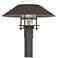Henry 15.8"H Smoke Accented Natural Iron Outdoor Post Light w/ Clear S