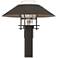 Henry 15.8"H Smoke Accented Oiled Bronze Outdoor Post Light w/ Clear S