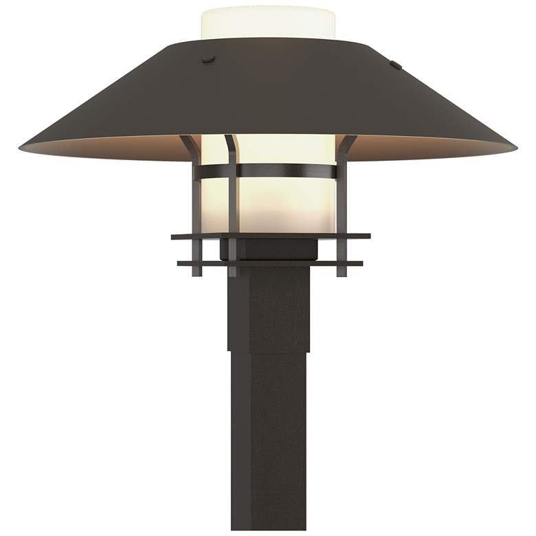 Image 1 Henry 15.8 inchH Smoke Accented Oiled Bronze Outdoor Post Light w/ Opal Sh