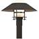 Henry 15.8"H Smoke Accented Oiled Bronze Outdoor Post Light w/ Opal Sh