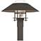 Henry 15.8"H Smoke Accented Smoke Outdoor Post Light w/ Clear Shade