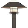Henry 15.8"H Smoke Accented Smoke Outdoor Post Light w/ Opal Shade
