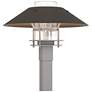 Henry 15.8"H Smoke Accented Steel Outdoor Post Light w/ Clear Shade