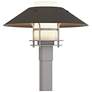 Henry 15.8"H Smoke Accented Steel Outdoor Post Light w/ Opal Shade