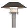 Henry 15.8"H Smoke Accented Steel Outdoor Post Light w/ Opal Shade