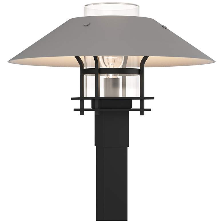 Image 1 Henry 15.8"H Steel Accented Black Outdoor Post Light w/ Clear Shade