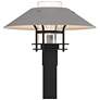 Henry 15.8"H Steel Accented Black Outdoor Post Light w/ Clear Shade