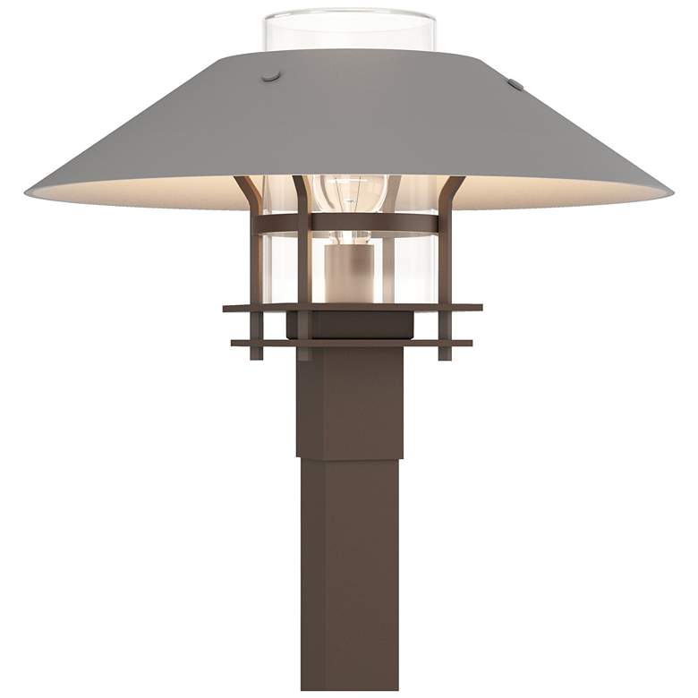 Image 1 Henry 15.8"H Steel Accented Bronze Outdoor Post Light w/ Clear Shade