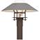 Henry 15.8"H Steel Accented Bronze Outdoor Post Light w/ Clear Shade