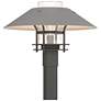 Henry 15.8"H Steel Accented Iron Outdoor Post Light w/ Clear Shade
