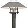 Henry 15.8"H Steel Accented Iron Outdoor Post Light w/ Clear Shade