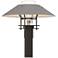 Henry 15.8"H Steel Accented Oiled Bronze Outdoor Post Light w/ Clear S