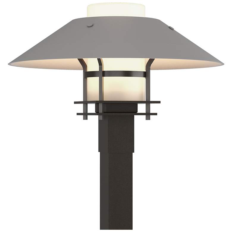 Image 1 Henry 15.8"H Steel Accented Oiled Bronze Outdoor Post Light w/ Opal Sh