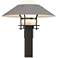 Henry 15.8"H Steel Accented Oiled Bronze Outdoor Post Light w/ Opal Sh