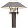 Henry 15.8"H Steel Accented Smoke Outdoor Post Light w/ Clear Shade