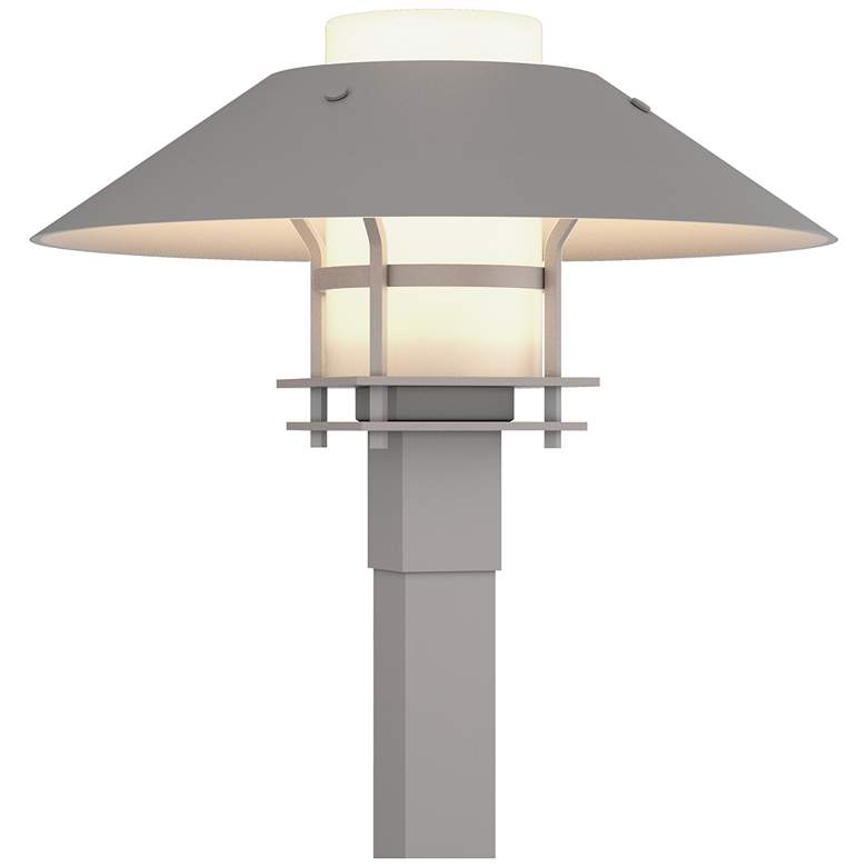 Image 1 Henry 15.8 inchH Steel Accented Steel Outdoor Post Light w/ Opal Shade