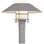 Henry 15.8"H Steel Accented Steel Outdoor Post Light w/ Opal Shade
