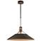 Henry 23.2" Coastal Dark Smoke Long Outdoor Pendant with Clear Glass
