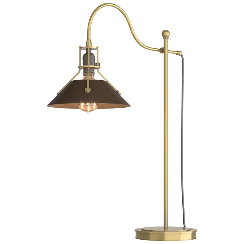 Image 1 Henry 27.1 inch High Bronze Accented Modern Brass Table Lamp