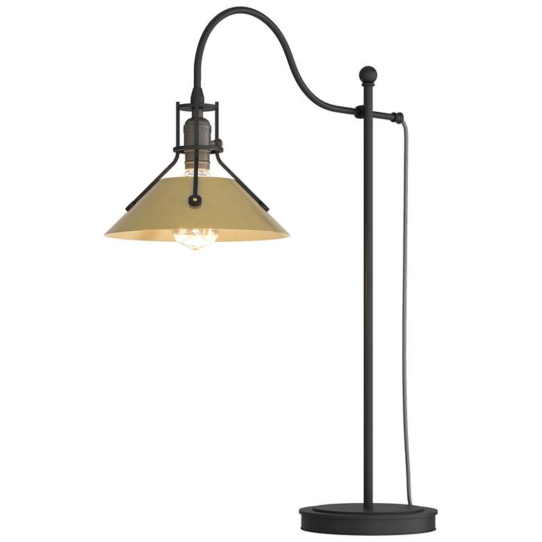 Image 1 Henry 27.1" High Modern Brass Accented Black Table Lamp