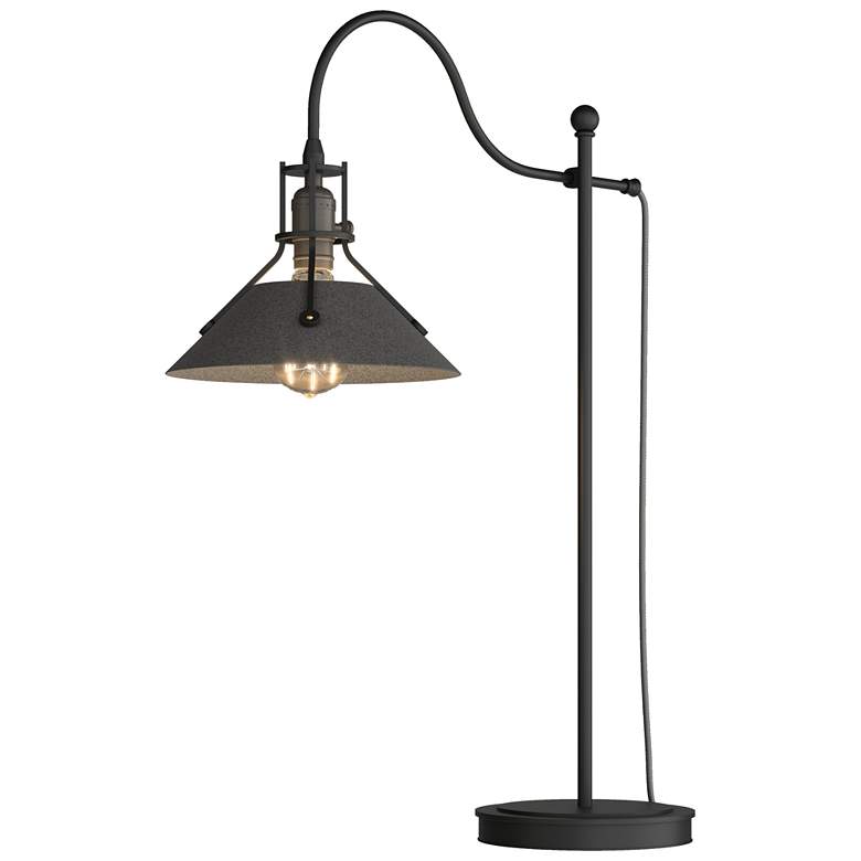 Image 1 Henry 27.1" High Natural Iron Accented Black Table Lamp