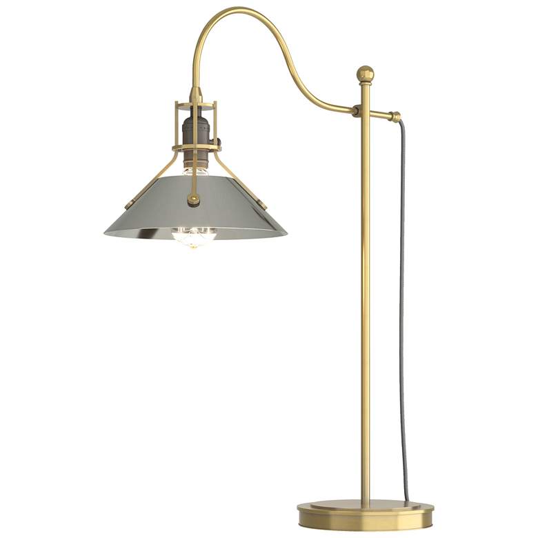 Image 1 Henry 27.1" High Sterling Accented Modern Brass Table Lamp
