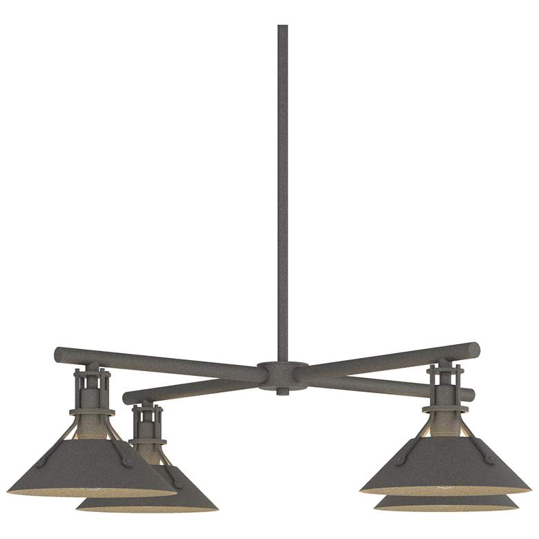 Image 1 Henry 8.2" High 4-Light Coastal Natural Iron Outdoor Pendant