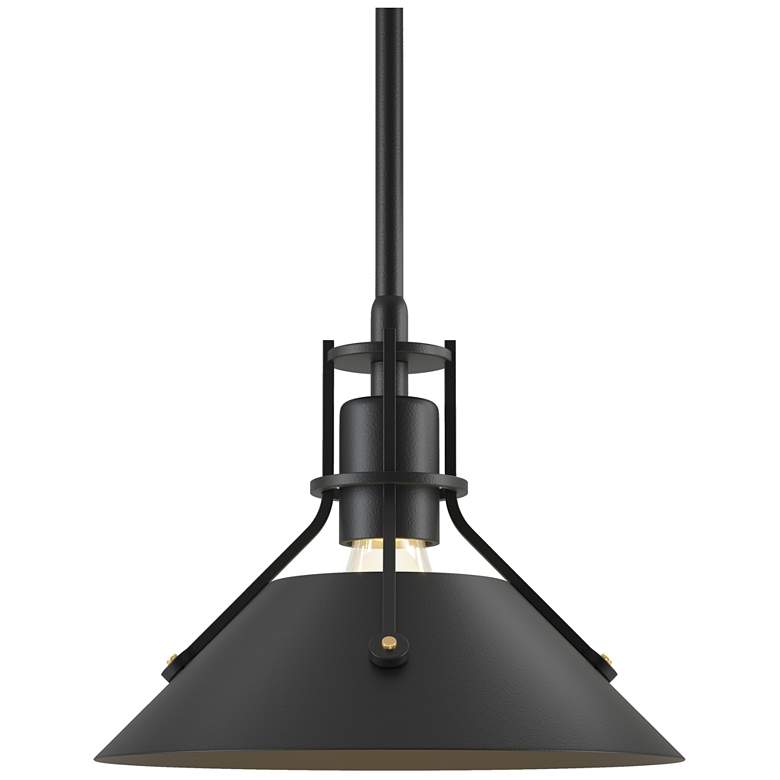 Image 1 Henry 9.2" Wide Black Accented Black Mini-Pendant