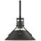 Henry 9.2" Wide Black Accented Natural Iron Mini-Pendant