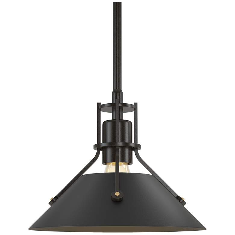Image 1 Henry 9.2" Wide Black Accented Oil Rubbed Bronze Mini-Pendant