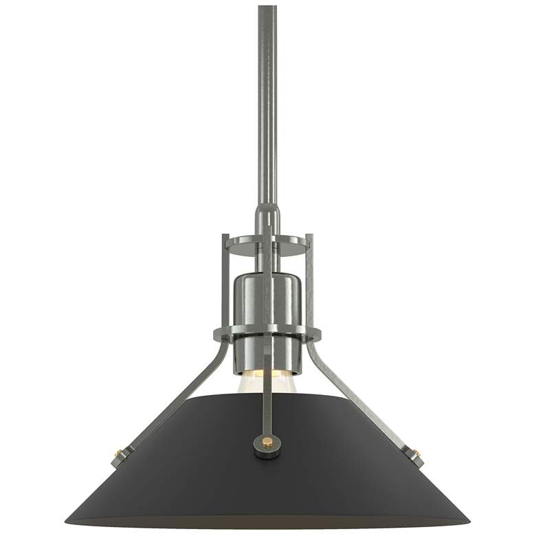 Image 1 Henry 9.2" Wide Black Accented Sterling Mini-Pendant