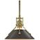 Henry 9.2" Wide Bronze Accented Modern Brass Mini-Pendant